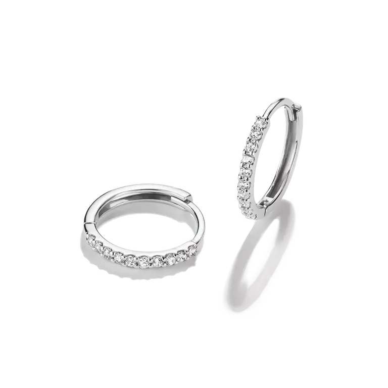 Thomas Sabo Sterling Silver Classic Zirconia Hoop Earrings CR776-051-14