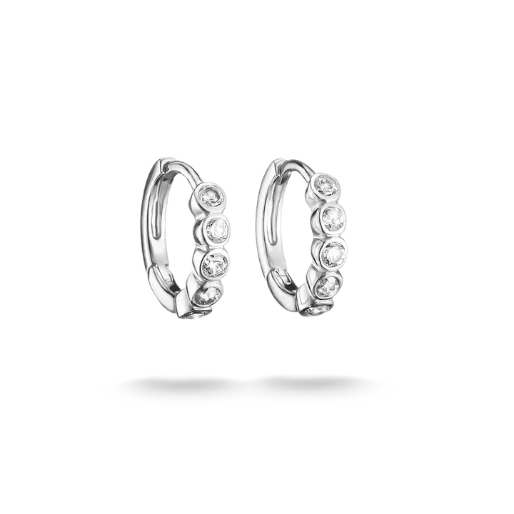 Thomas Sabo Silver Plated Classic Zirconia Hoop Earrings CR777-051-14