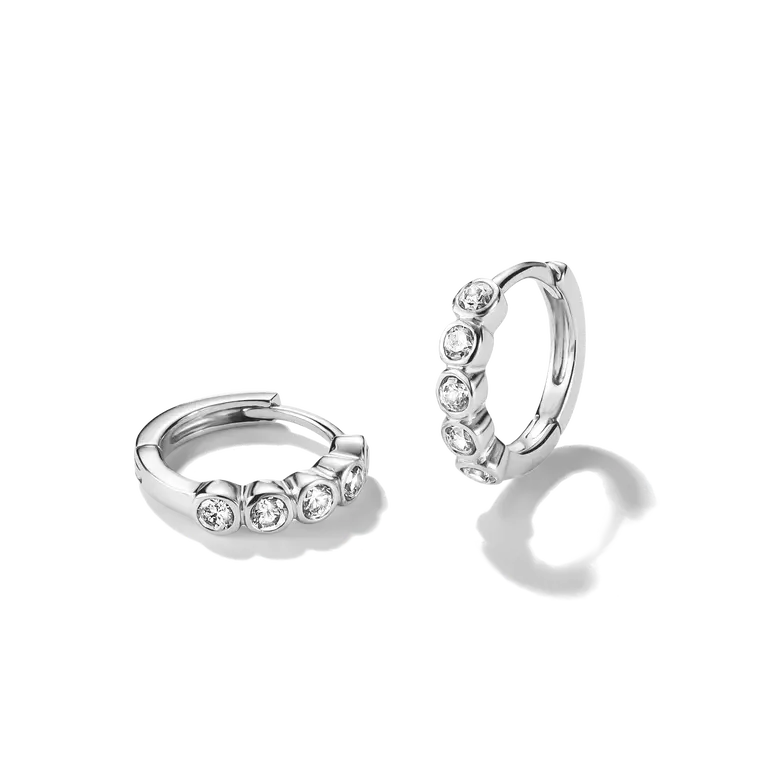 Thomas Sabo Silver Plated Classic Zirconia Hoop Earrings CR777-051-14