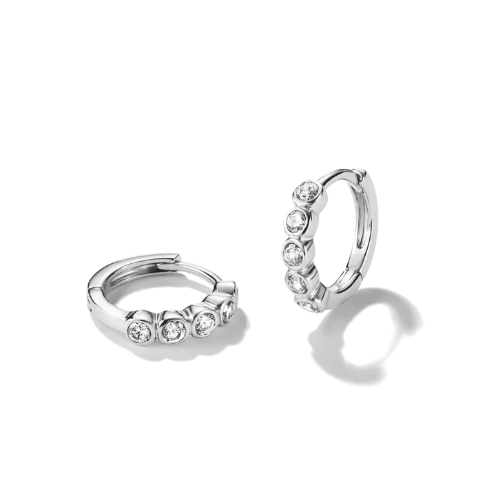 Thomas Sabo Silver Plated Classic Zirconia Hoop Earrings CR777-051-14