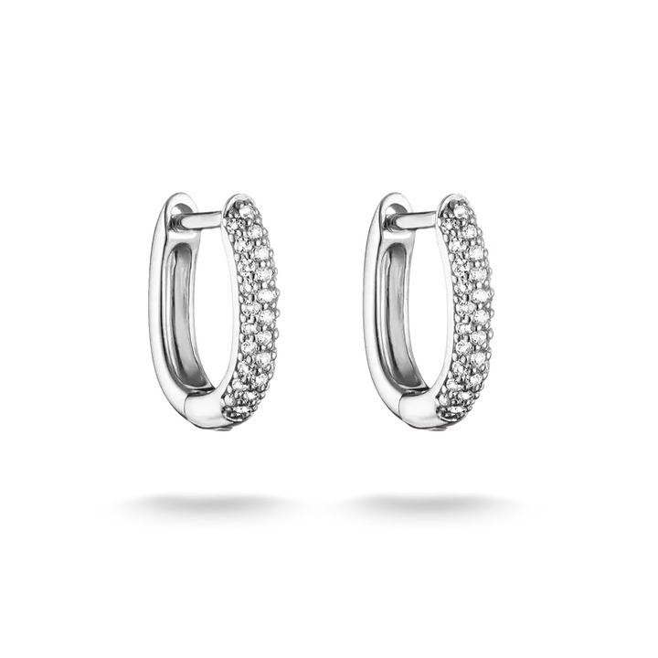 Thomas Sabo Sterling Silver Classic Zirconia Hoop Earrings CR779-051-14