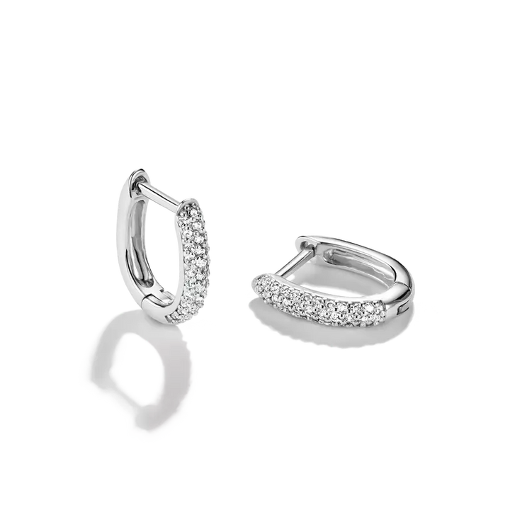 Thomas Sabo Sterling Silver Classic Zirconia Hoop Earrings CR779-051-14