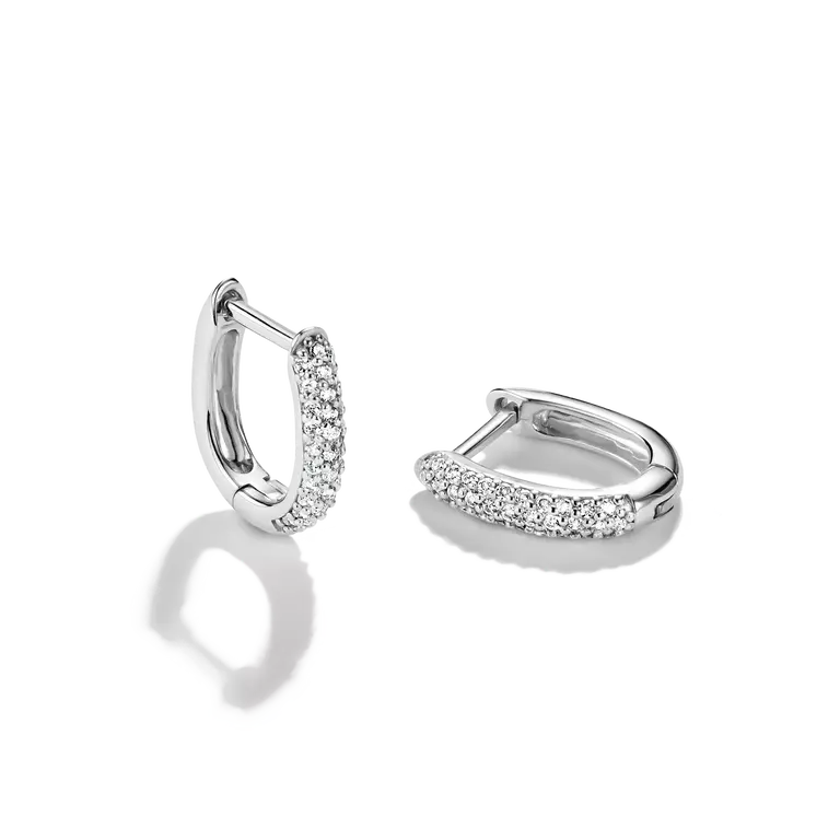 Thomas Sabo Sterling Silver Classic Zirconia Hoop Earrings CR779-051-14