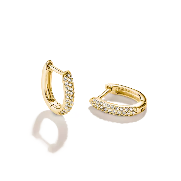Thomas Sabo 18ct Gold Plated Classic Zirconia Hoop Earrings CR779-M01-14