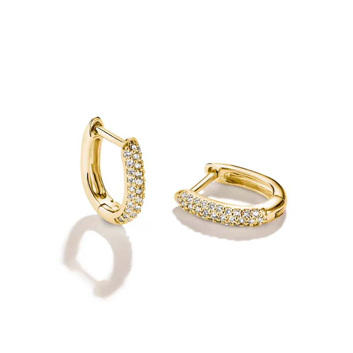 Thomas Sabo 18ct Gold Plated Classic Zirconia Hoop Earrings CR779-M01-14