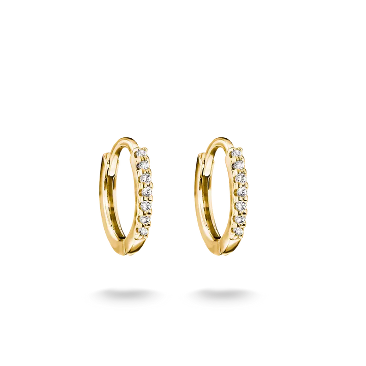 Thomas Sabo 18ct Gold Plated Classic Zirconia Hoop Earrings CR780-M01-14