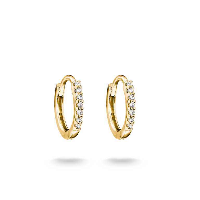 Thomas Sabo 18ct Gold Plated Classic Zirconia Hoop Earrings CR780-M01-14