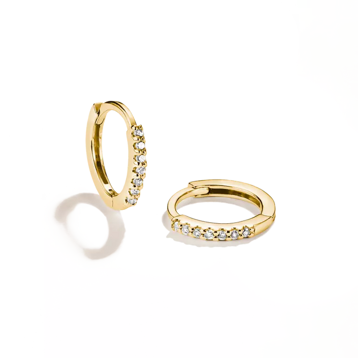 Thomas Sabo 18ct Gold Plated Classic Zirconia Hoop Earrings CR780-M01-14