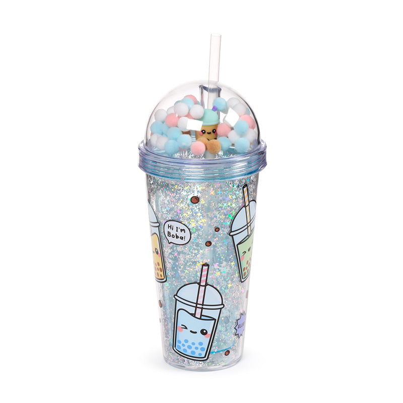 Foodiemals Bubble Tea Double Walled Cup & Straw with Charms CUP83