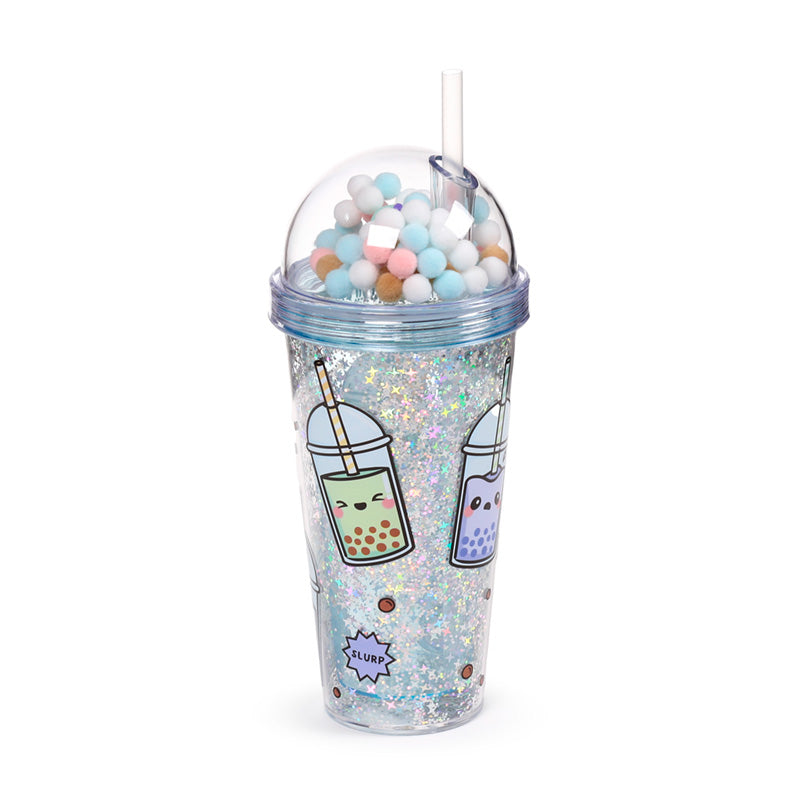 Foodiemals Bubble Tea Double Walled Cup & Straw with Charms CUP83