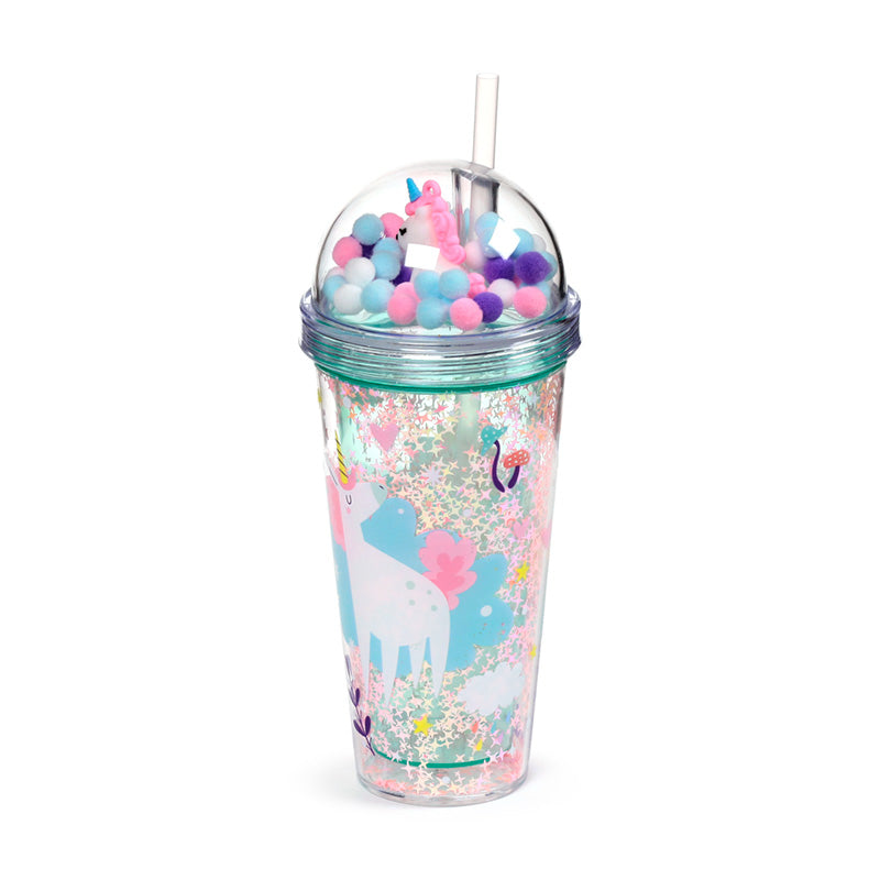 Unicorn Magic Double Walled Cup & Straw with Charms CUP84