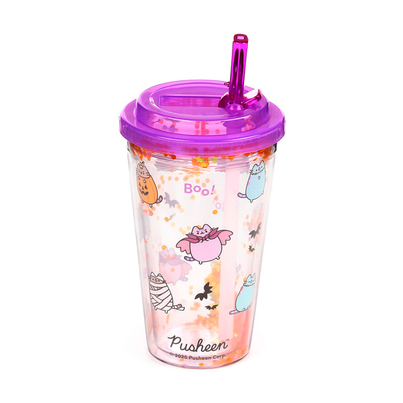 Shatterproof Pusheen the Cat Halloween Double Walled Cup & Straw CUP86
