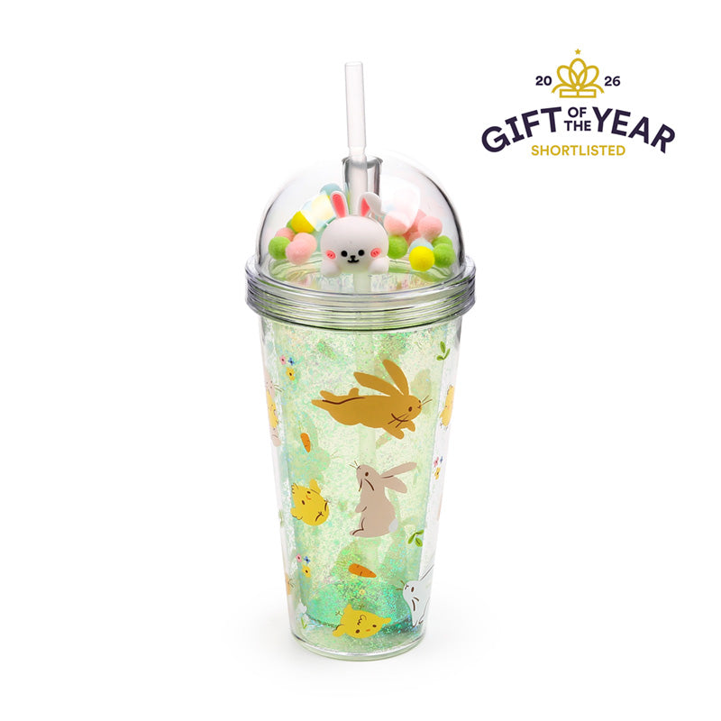 Springtime Double Walled Cup & Straw with Charms CUP90
