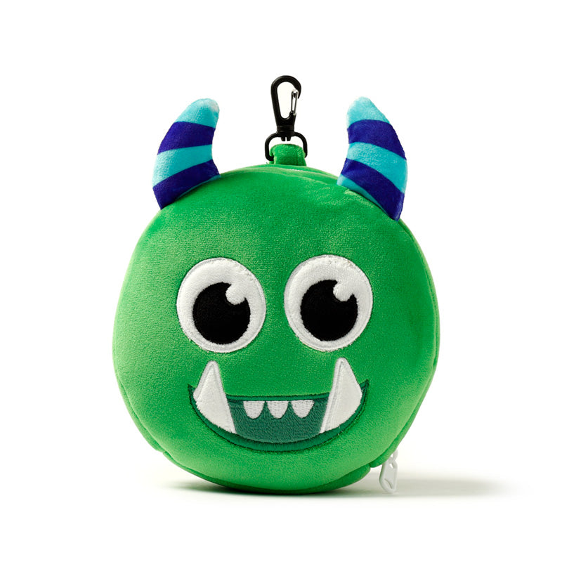 Relaxeazzz Green Monstarz Monster Plush Travel Pillow & Eye Mask CUSH223