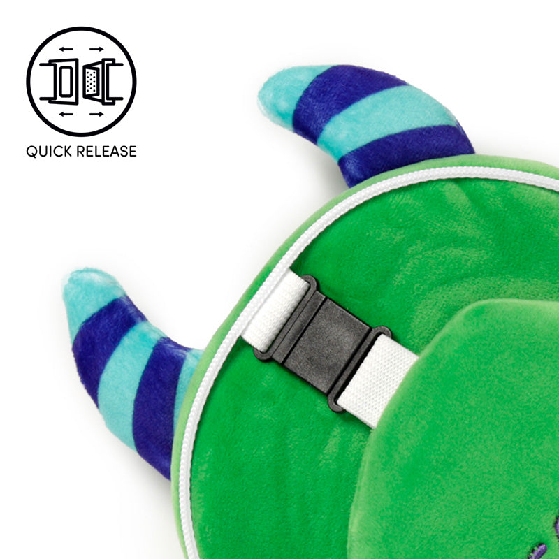 Relaxeazzz Green Monstarz Monster Plush Travel Pillow & Eye Mask CUSH223