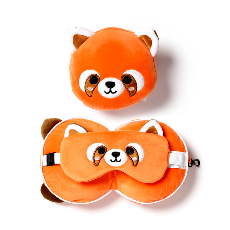 Relaxeazzz Red Panda Plush Travel Pillow & Eye Mask CUSH229