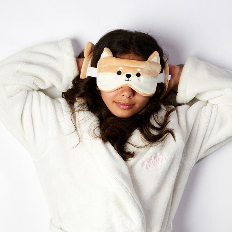 Relaxeazzz Shiba Inu Dog Plush Travel Pillow & Eye Mask CUSH230