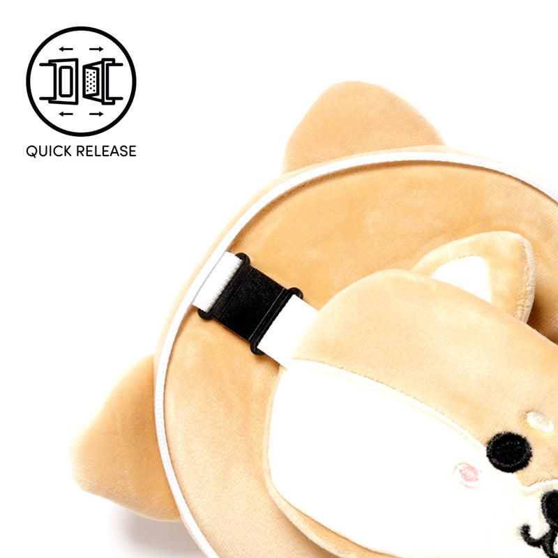 Relaxeazzz Shiba Inu Dog Plush Travel Pillow & Eye Mask CUSH230