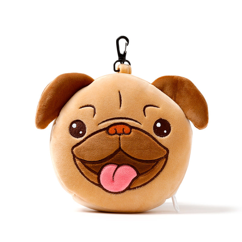 Relaxeazzz Mopps Pug Plush Travel Pillow & Eye Mask CUSH247