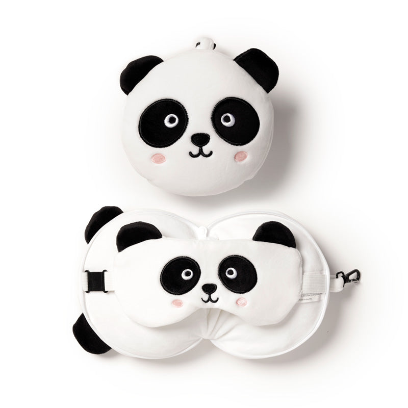 Relaxeazzz Panda Plush Travel Pillow & Eye Mask CUSH250