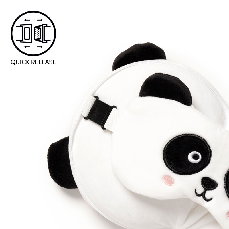 Relaxeazzz Panda Plush Travel Pillow & Eye Mask CUSH250
