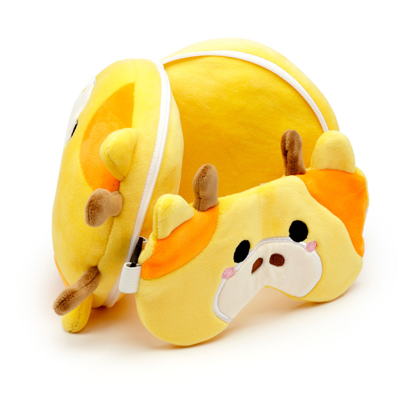 Relaxeazzz Giraffe Plush Travel Pillow & Eye Mask CUSH252