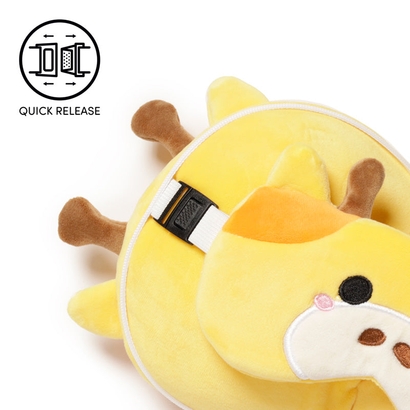 Relaxeazzz Giraffe Plush Travel Pillow & Eye Mask CUSH252