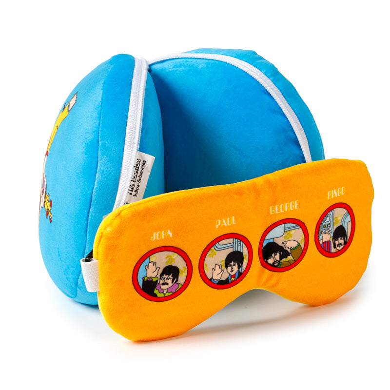 Relaxeazzz The Beatles Yellow Submarine Plush Travel Pillow & Eye Mask CUSH261
