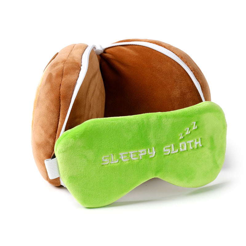 Relaxeazzz Sloth Plush Travel Pillow & Eye Mask CUSH276