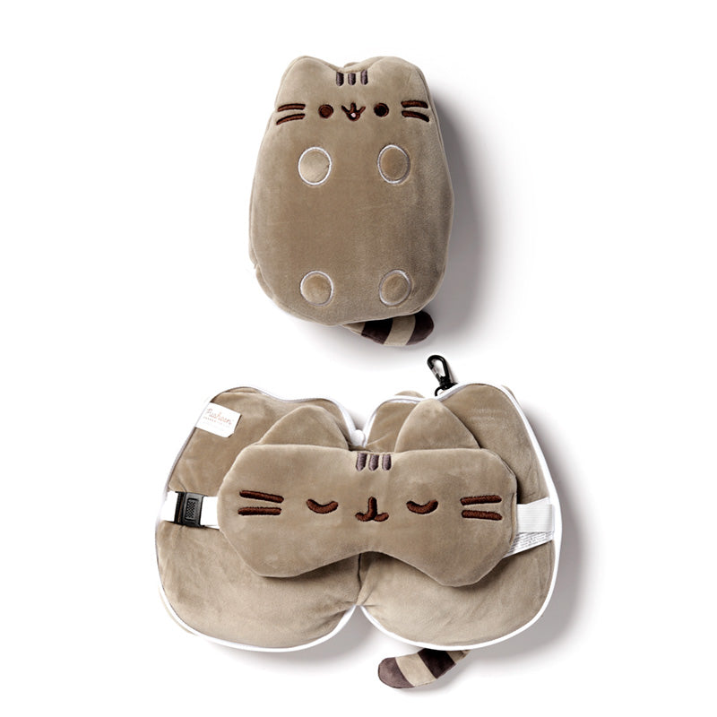Relaxeazzz Pusheen Cat Shaped Travel Pillow & Eye Mask CUSH289
