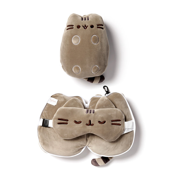 Relaxeazzz Pusheen Cat Shaped Travel Pillow & Eye Mask CUSH289