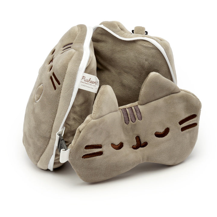 Relaxeazzz Pusheen Cat Shaped Travel Pillow & Eye Mask CUSH289