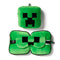 Relaxeazzz Minecraft Creeper Shaped Plush Travel Pillow & Eye Mask CUSH306