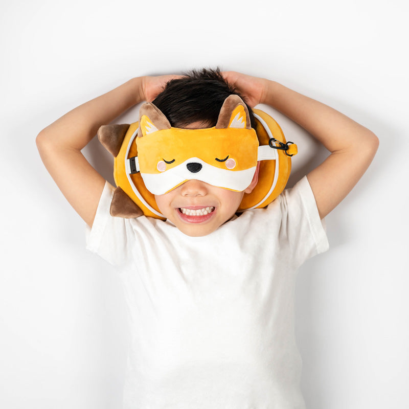Relaxeazzz Adoramals Finnick the Fox Plush Travel Pillow & Eye Mask CUSH313