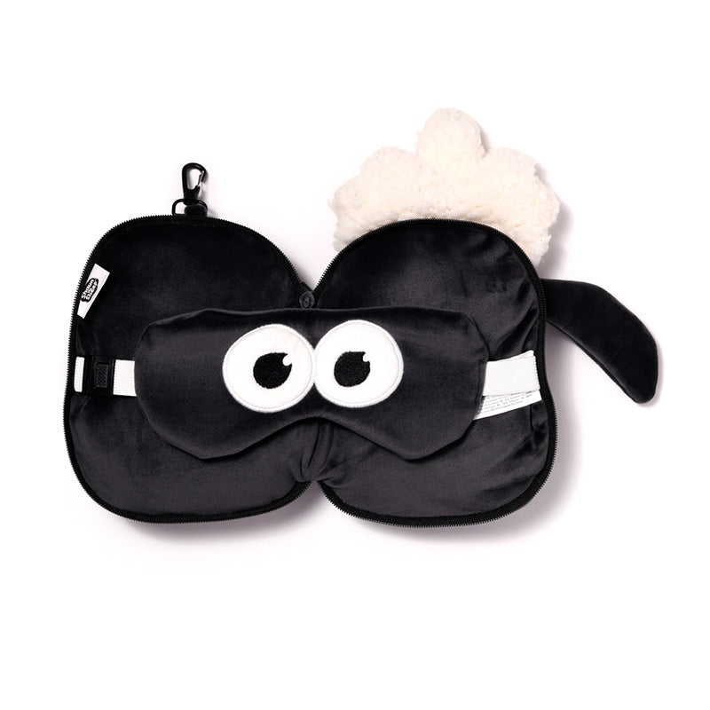 Relaxeazzz Shaun the Sheep Shaped Plush Travel Pillow & Eye Mask CUSH329