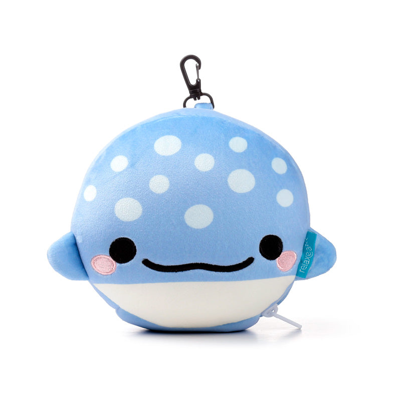 Relaxeazzz Adoramals Aoi the Whale Shark Plush Travel Pillow & Eye Mask CUSH348