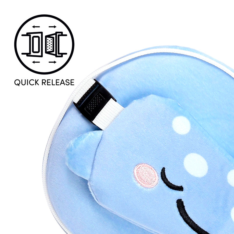Relaxeazzz Adoramals Aoi the Whale Shark Plush Travel Pillow & Eye Mask CUSH348