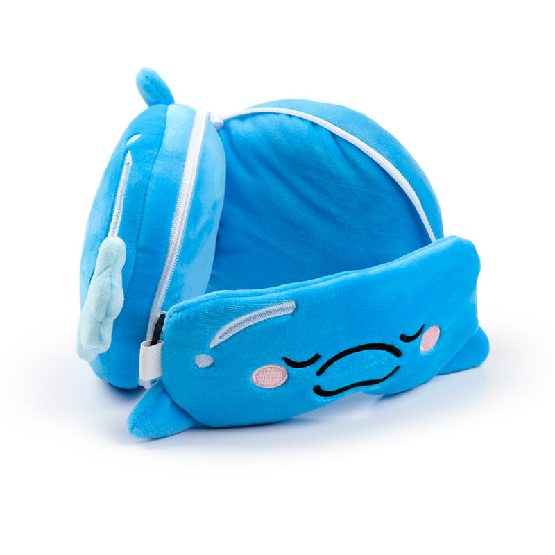 Relaxeazzz Adoramals Blu the Dolphin Plush Travel Pillow & Eye Mask CUSH350
