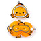 Relaxeazzz Adoramals Finley the Clown Fish Plush Travel Pillow & Eye Mask CUSH353