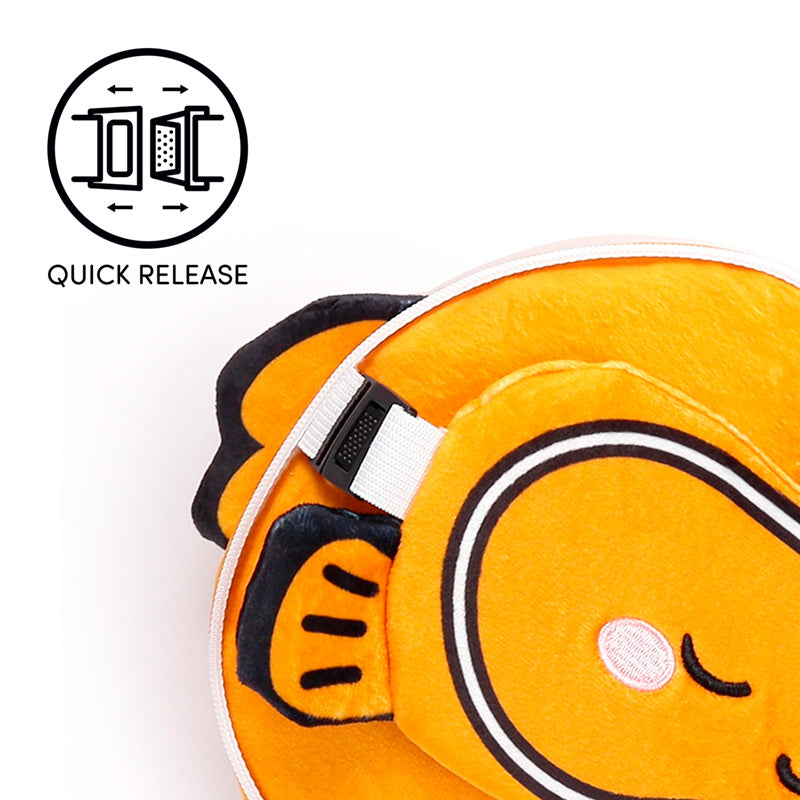 Relaxeazzz Adoramals Finley the Clown Fish Plush Travel Pillow & Eye Mask CUSH353