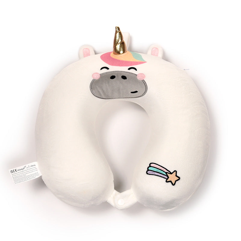 Relaxeazzz Astra the Unicorn Adoracorns Plush Memory Foam Travel Pillow CUSH363