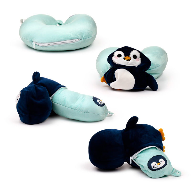 Swapseazzz Adoramals Ocean Penguin 2-in-1 Plush Travel Pillow & Toy CUSH376