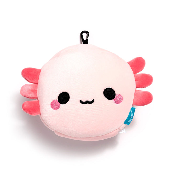 Relaxeazzz Adoramals Maddie the Axolotl Travel Pillow & Eye Mask CUSH403