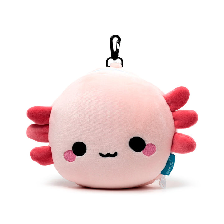 Relaxeazzz Adoramals Maddie the Axolotl Travel Pillow & Eye Mask CUSH403