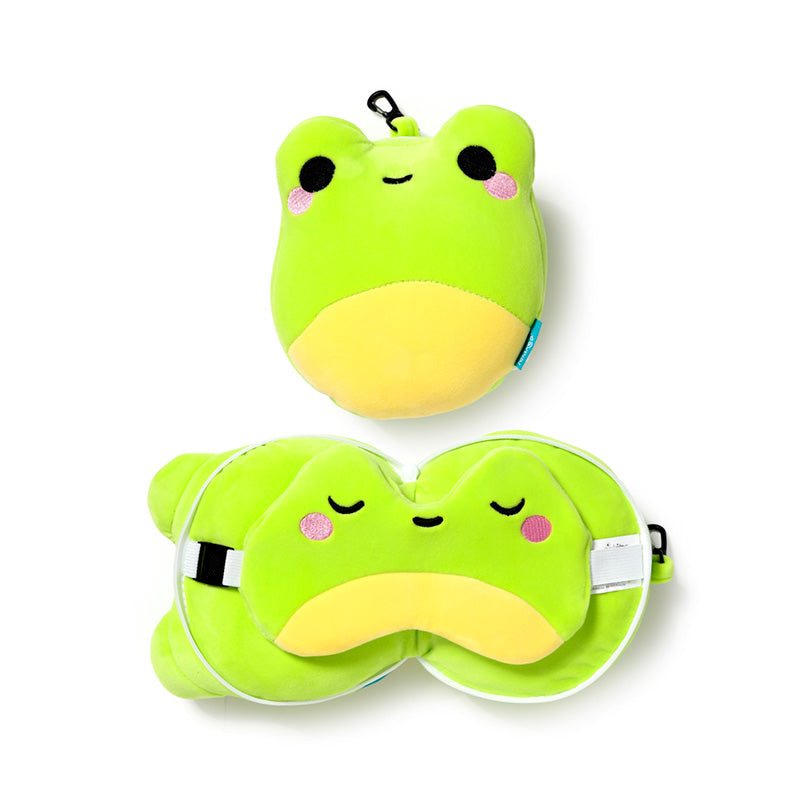 Relaxeazzz Silas the Frog Adoramals Travel Pillow & Eye Mask CUSH418