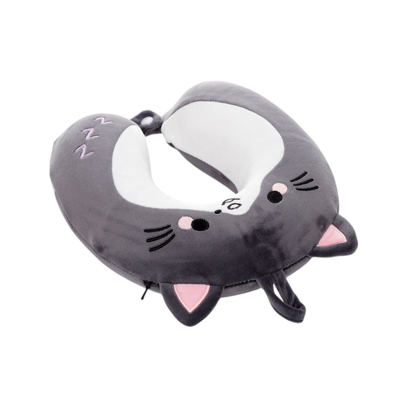 Relaxeazzz Adoramals Smudge the Cat Plush Kids Memory Foam Travel Pillow CUSH445