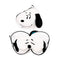 Relaxeazzz Peanuts Snoopy Shaped Plush Travel Pillow & Eye Mask CUSH458