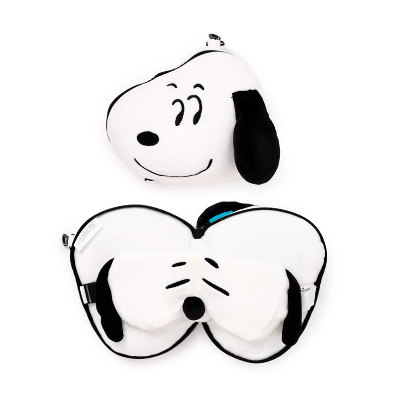 Relaxeazzz Peanuts Snoopy Shaped Plush Travel Pillow & Eye Mask CUSH458