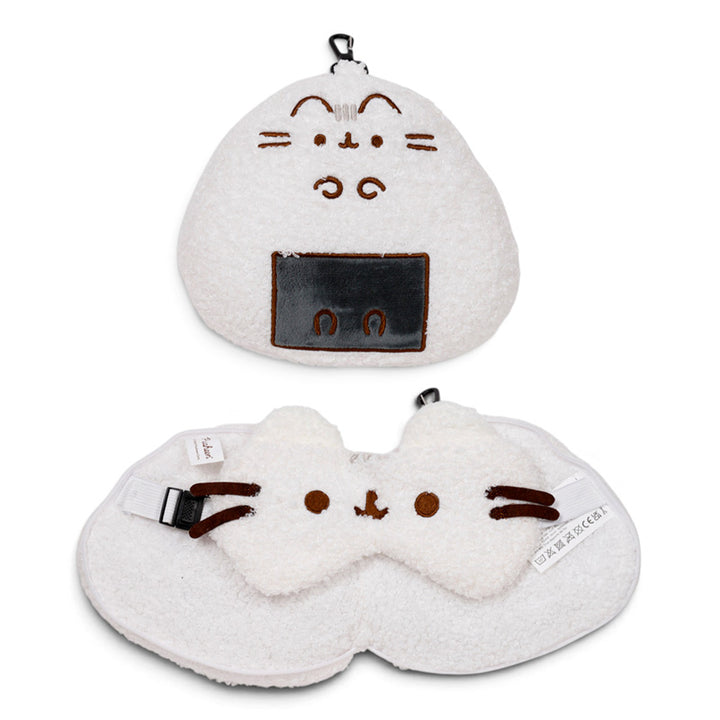 Relaxeazzz Pusheen Cat Bento Club Shaped Travel Pillow & Eye Mask CUSH460