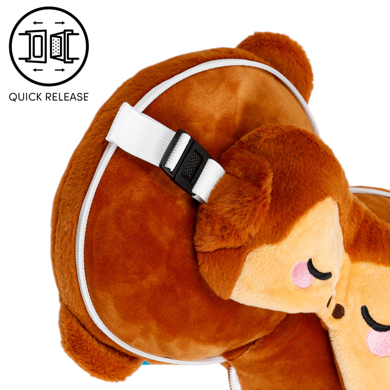 Relaxeazzz Adoramals Jeremy the Monkey Plush Travel Pillow & Eye Mask CUSH487